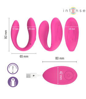 INTENSE NORA ESTIMULADOR DE PINZA CON VIBRACION ROSA