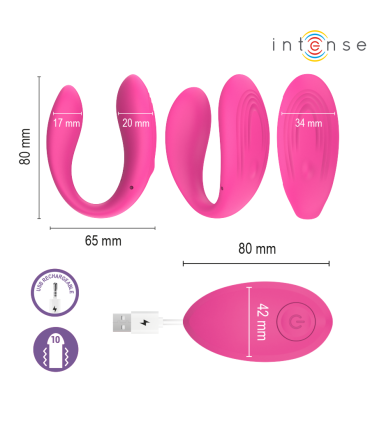 INTENSE NORA ESTIMULADOR DE PINZA CON VIBRACION ROSA