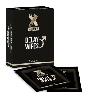 X POWER DELAY WIPES 6 UNITS