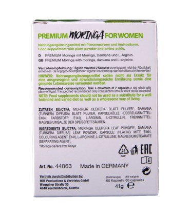 HOT MORINGA WOMEN CAPS WOMAN 60 UNITS