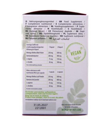 HOT MORINGA WOMEN CAPS WOMAN 60 UNITS