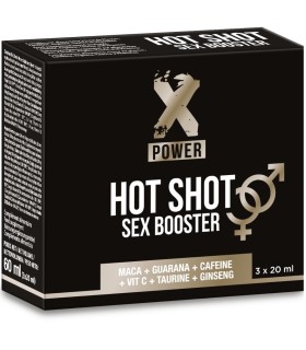 X POWER HOT SHOT SEX BOOSTER INCREASE LIBIDO 3 X 20 ML