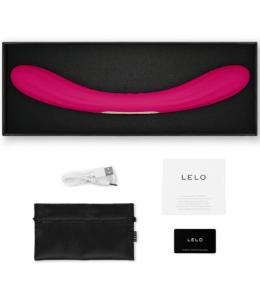 LELO BOOMERANG DOUBLE ENDED VIBRATOR CERISE