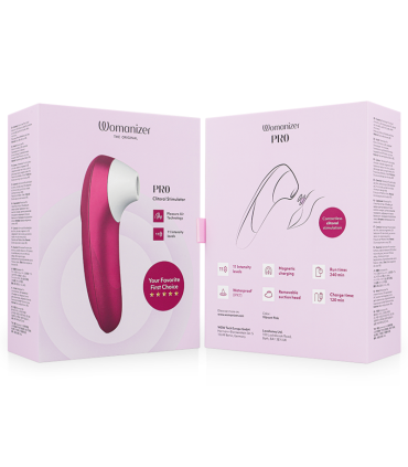 WOMANIZER PRO VIBRANT CLITORAL STIMULATOR PINK