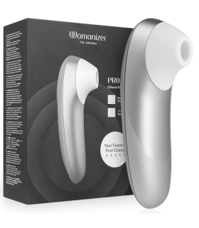 WOMANIZER PRO VIBRANT CLITORAL STIMULATOR SILVER GREY