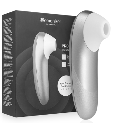 WOMANIZER PRO VIBRANT CLITORAL STIMULATOR SILVER GREY