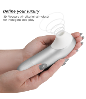 WOMANIZER PRO VIBRANT CLITORAL STIMULATOR SILVER GREY