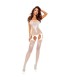 PASSION BS121 WHITE GARTER EFFECT BODYSTOCKING