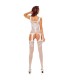 PASSION BS121 WHITE GARTER EFFECT BODYSTOCKING
