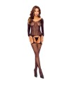 PASSION - BS125 BLACK MESH BODYSTOCKING