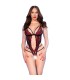 CHILIROSE CR 4889 RED FLORAL BODY S M
