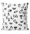 DIABLO PICANTE - 30 X 30 PENIS CUSHION WHITE