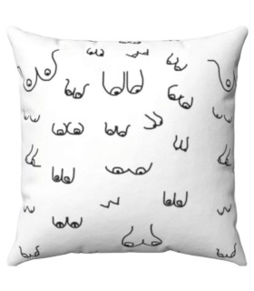 DIABLO PICANTE 30 X 30 BOOBS CUSHION WHITE