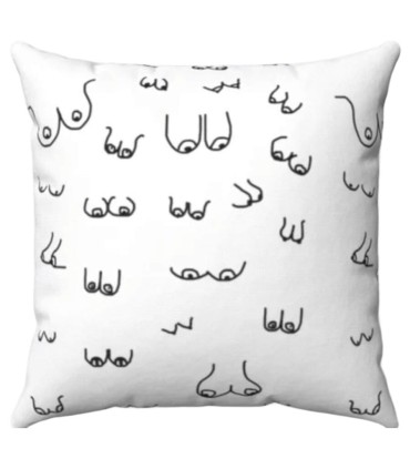 DIABLO PICANTE 30 X 30 BOOBS CUSHION WHITE