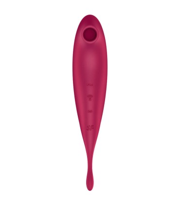 SATISFYER TWIRLING PRO AIR PULSE STIMULATOR VIBRATOR APP RED