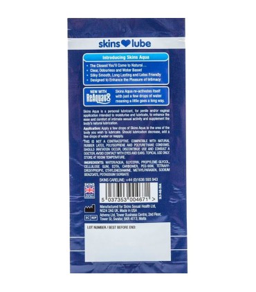 SKINS AQUA LUBRICANTE BASE DE AGUA MONODOSIS 5 ML