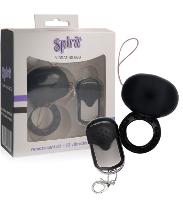 SPIRIT VIBRATING REMOTE CONTROL COCK RING BLACK