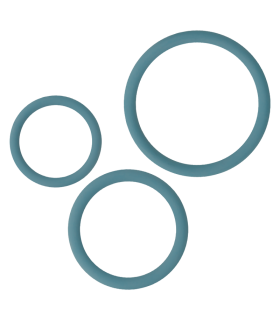 OHMAMA 3 RINGS SET FOR PENIS TESTICLES BLUE