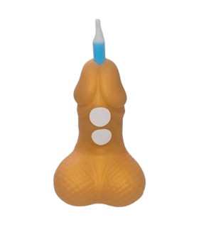 DIABLO PICANTE PENIS BIRTHDAY NUMBER CANDLE GOLDEN