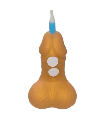 DIABLO PICANTE PENIS BIRTHDAY NUMBER CANDLE GOLDEN