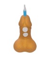 DIABLO PICANTE - PENIS BIRTHDAY NUMBER CANDLE GOLDEN