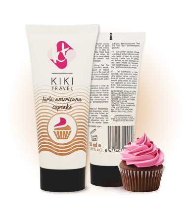 KIKI TRAVEL GEL DESLIZANTE SABOR A TARTA AMERICANA CUPCAKE 50 ML