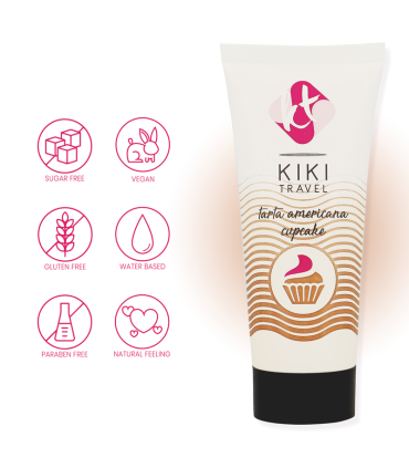 KIKI TRAVEL GEL DESLIZANTE SABOR A TARTA AMERICANA CUPCAKE 50 ML