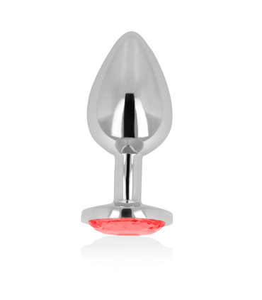 OHMAMA ANAL PLUG WITH RED CRYSTAL 8 CM