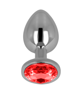 OHMAMA ANAL PLUG WITH RED CRYSTAL 8 CM