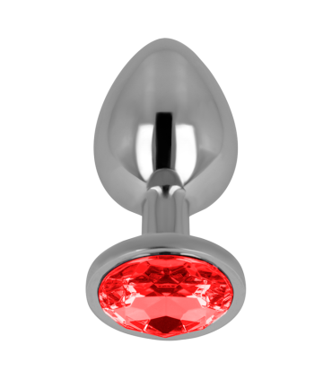 OHMAMA ANAL PLUG WITH RED CRYSTAL 8 CM