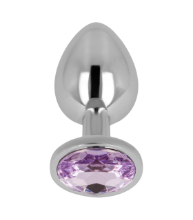 OHMAMA ANAL PLUG WITH VIOLET CRYSTAL 8 CM