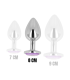 OHMAMA ANAL PLUG WITH VIOLET CRYSTAL 8 CM