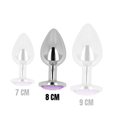 OHMAMA ANAL PLUG WITH VIOLET CRYSTAL 8 CM