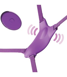 FANTASY FOR HER BUTTERFLY HARNESS VIBRATING RECHARGEABLE REMOTE CONTROL PURPLE