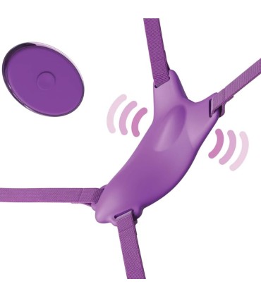 FANTASY FOR HER BUTTERFLY HARNESS VIBRATING RECHARGEABLE REMOTE CONTROL PURPLE