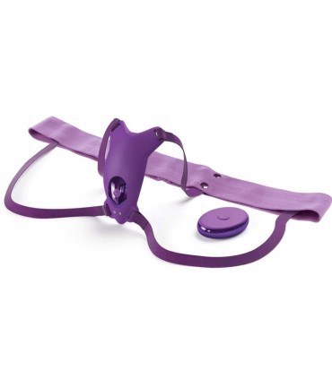 FANTASY FOR HER BUTTERFLY HARNESS VIBRATING RECHARGEABLE REMOTE CONTROL PURPLE