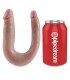 KING COCK U SHAPED SMALL DOUBLE TROUBLE FLESH 127 CM