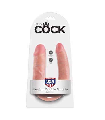KING COCK U SHAPED MEDIUM DOUBLE TROUBLE FLESH 139 CM