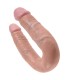KING COCK U SHAPED MEDIUM DOUBLE TROUBLE FLESH 139 CM