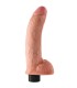KING COCK 23 CM VIBRATING COCK WITH BALLS FLESH