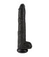 KING COCK REALISTIC PENIS WITH BALLS 305 CM BLACK