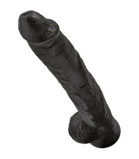 KING COCK REALISTIC PENIS WITH BALLS 305 CM BLACK