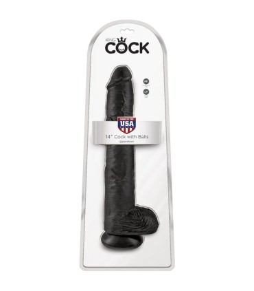 KING COCK REALISTIC PENIS WITH BALLS 305 CM BLACK