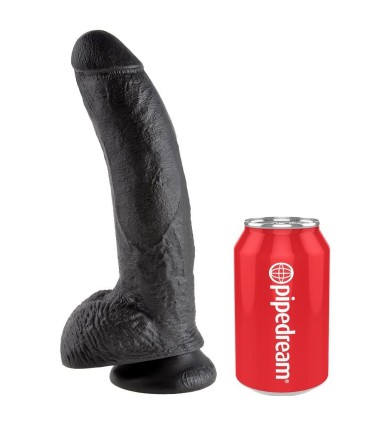 KING COCK 9 DILDO BLACK WITH BALLS 229 CM