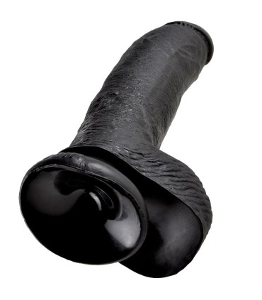 KING COCK 9 DILDO BLACK WITH BALLS 229 CM