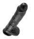 KING COCK 10 DILDO BLACK WITH BALLS 254 CM
