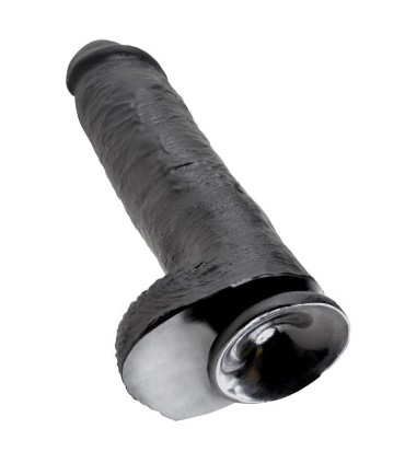 KING COCK 11 DILDO BLACK WITH BALLS 28 CM