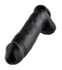 KING COCK 12 DILDO BLACK WITH BALLS 3048 CM