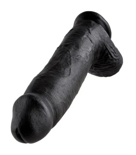 KING COCK 12 DILDO BLACK WITH BALLS 3048 CM