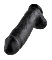 KING COCK - 12 DILDO BLACK WITH BALLS 30.48 CM